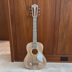 Rustic distressed 36” tall decorative guitar wall art